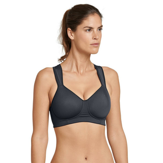 Schiesser Damen Bra,Softcup Naturalt anthrazit 70A