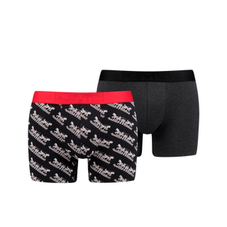 LEVIS 2 HORSE PULL BOXER BRIEF 2P black / red 792 S