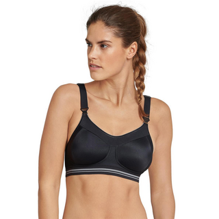 Schiesser Damen Bra, High Impact BH Active schwarz 70A