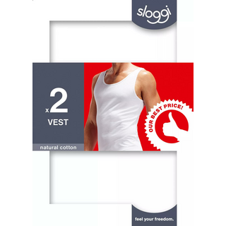 sloggi men 24/7 SH 02 Vest 2P WEISS 4