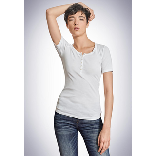 Schiesser Damen Henley 1/2 - Berta Berta Weiss