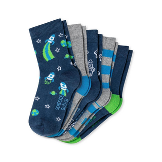 Schiesser Kleinkinder Jungen 5 Pack Kindersocken Astronaut sortiert 1 23/26