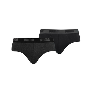 PUMA BASIC BRIEF 2P dark grey melange / black XL