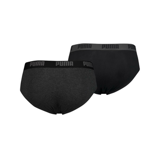 PUMA BASIC BRIEF 2P dark grey melange / black XL