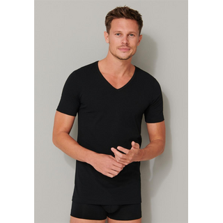 Schiesser Herren 2PACK T-shirt 95/5 schwarz 4/S