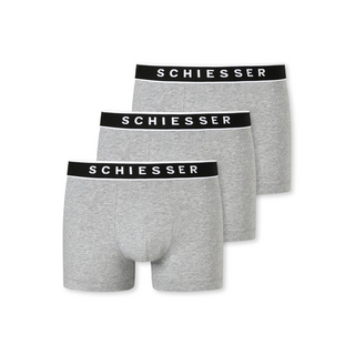 Schiesser Herren 3PACK Shorts 95/5 grau-mel. 4/S