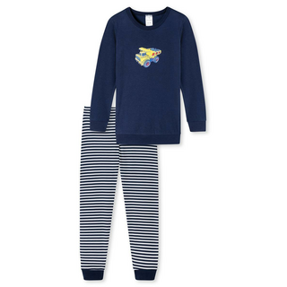 Schiesser Kleinkinder Jungen Kn Schlafanzug lang Nightwear dunkelblau 92