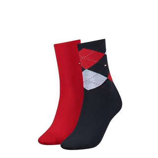 TH WOMEN CHECK SOCK 2P midnight blue 39/42