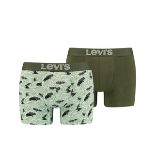 LEVIS MEN TROUT AOP BOXER BRIEF 2P green combo S