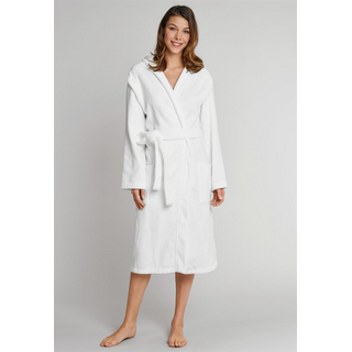 Schiesser Damen Bademantel, 120 cm Bathrobes weiss L