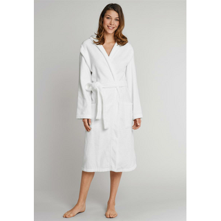 Schiesser Damen Bademantel, 120 cm Bathrobes weiss S