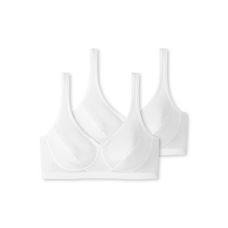 Schiesser Damen 2PACK Bustier mit Cups 95/5 Organic