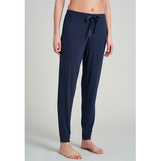 Schiesser Damen Hose lang Mix & Relax blau 34/XS