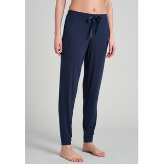 Schiesser Damen Hose lang Mix & Relax blau 36/S