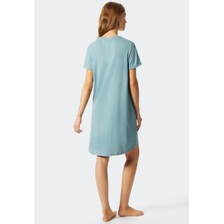 Schiesser Damen Sleepshirt 1/2 Arm, 85cm  blaugrau 34/XS