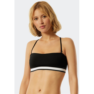 Schiesser Damen Bandeau Bikini Top  schwarz M