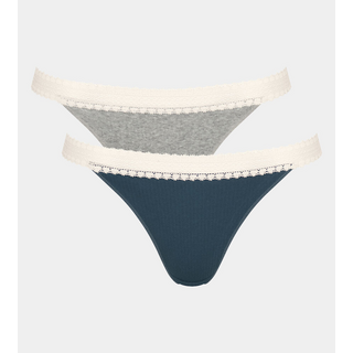 sloggi GO Ribbed Tanga C2P BLUE - LIGHT COMBINATION M