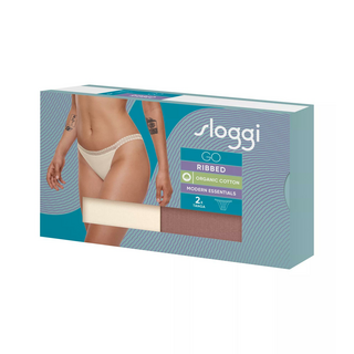 sloggi sloggi GO Ribbed Tanga C2P BRAUN 000S