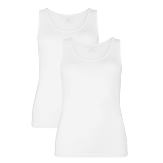 Bamboo Basics Women ANNA Singlets 2-pack White M