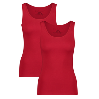 Bamboo Basics Women ANNA Singlets 2-pack Red L