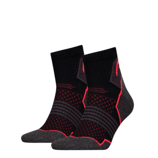 HEAD HIKING QUARTER 2P UNISEX Black / Red 43/46