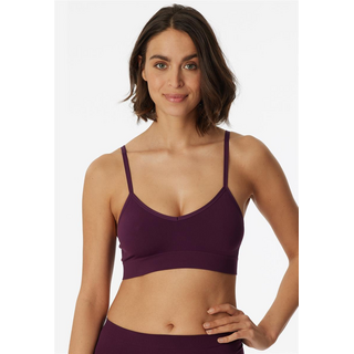 Schiesser Damen Bustier mit Cups Seamless pflaume L