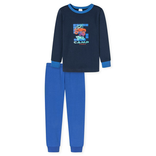 Schiesser Kleinkinder Jungen Schlafanzug lang Boys World dunkelblau 116