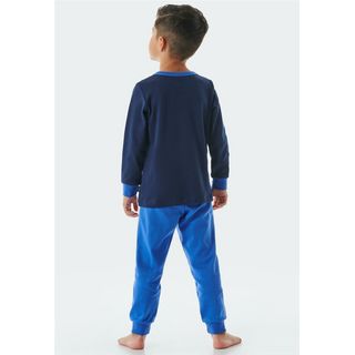 Schiesser Kleinkinder Jungen Schlafanzug lang Boys World dunkelblau 116