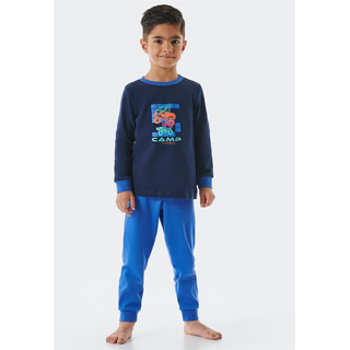 Schiesser Kleinkinder Jungen Schlafanzug lang Boys World dunkelblau 116