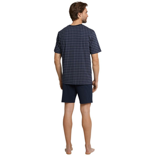 Schiesser Herren Schlafanzug kurz Day + Night  dunkelblau 60/4XL