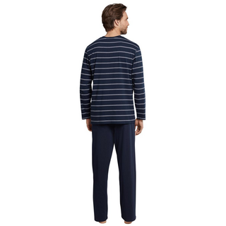 Schiesser Herren Schlafanzug lang Day + Night  dunkelblau 54/XL