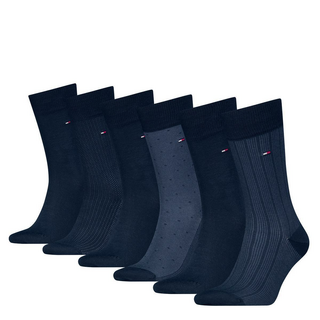 TH MEN SOCK 6P TIN GIFTBOX BIRDSEYE Navy 43/46