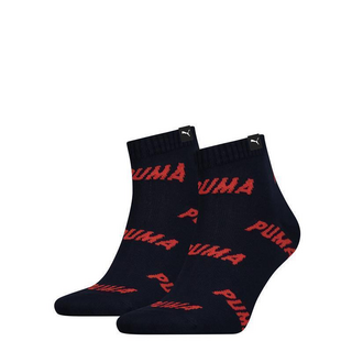 PUMA QUARTER ALL OVER  LOGO 2P UNISEX navy / red 831 39-42