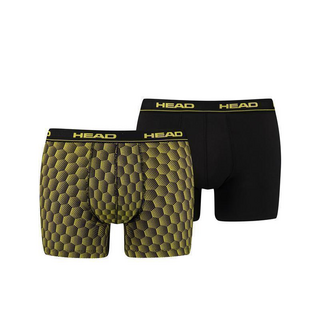 HEAD HONEYCOMB PRINT BOXER 2P black / grey / yellow S