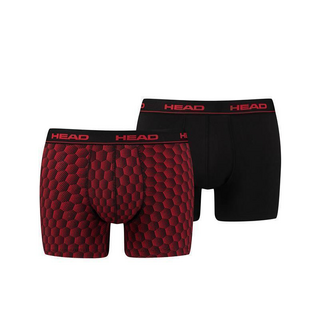 HEAD HONEYCOMB PRINT BOXER 2P red / black S